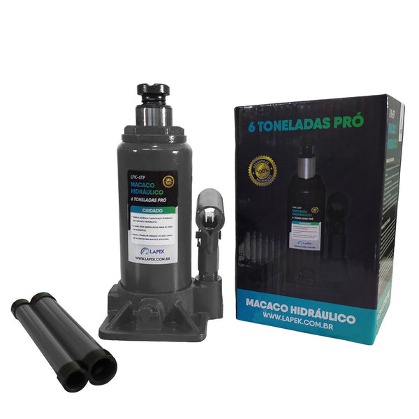 Macaco Hidráulico PRO Tipo Garrafa 6 Toneladas LPK-6TP